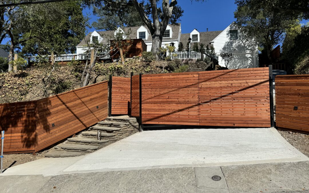 Wood Modern Steel Swing Gate Project